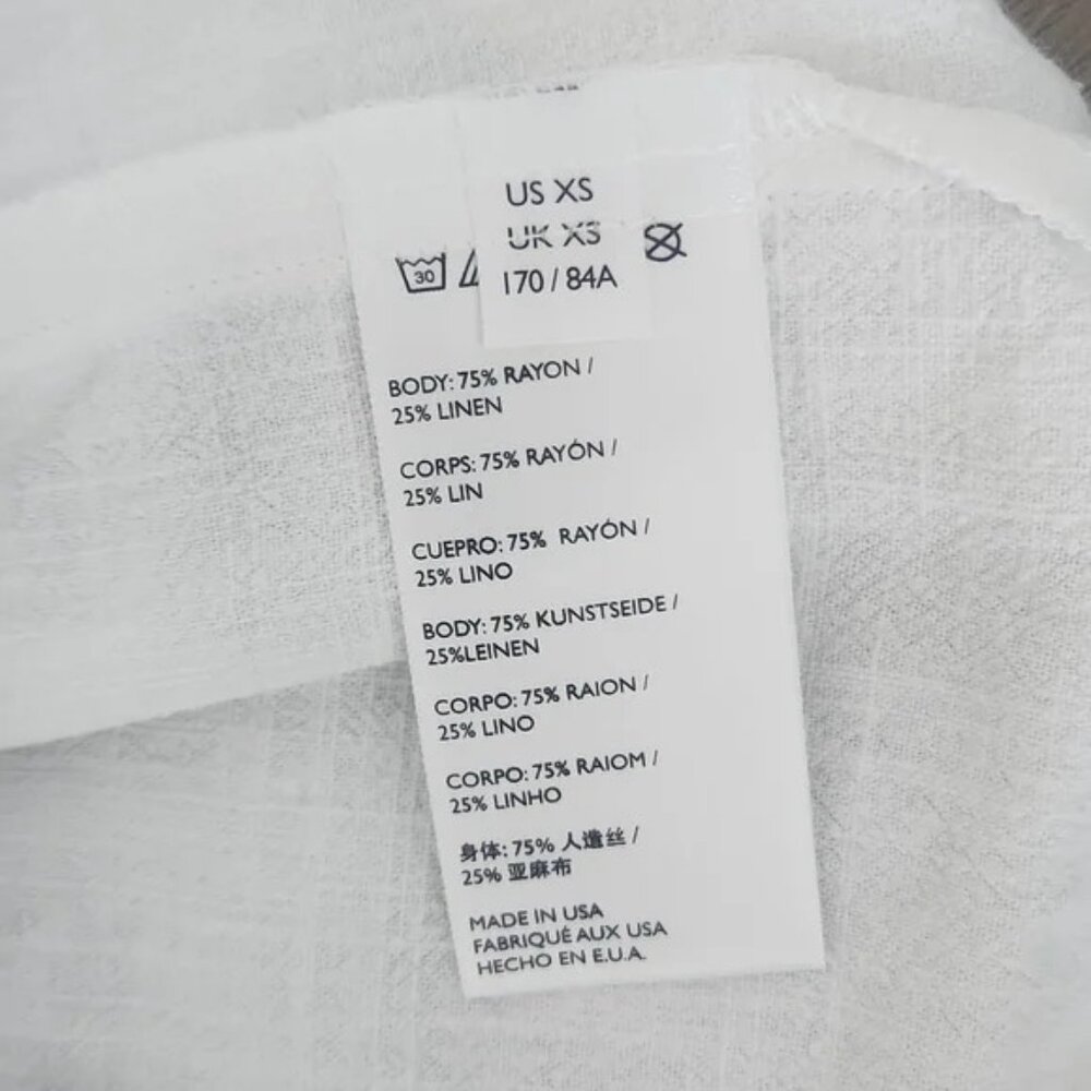 NWOT White Linen Dress - Picture 4 of 6